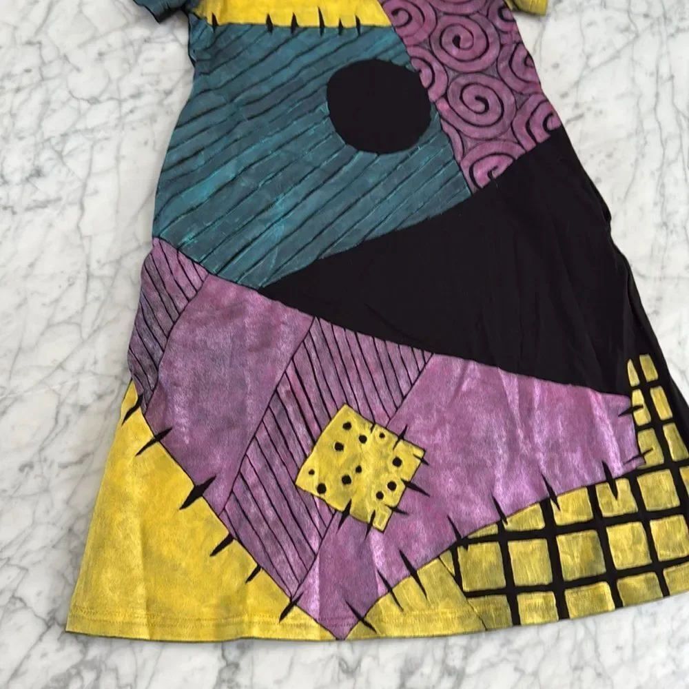 Sally Nightmare Before Christmas Dress Hand Painted Girl's 10/12 - Picture 6 of 7